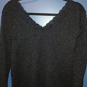 Ambiance Black Lace Detail Garment